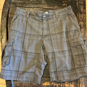 The North Face Men's Charcoal Plaid Cargo Shorts